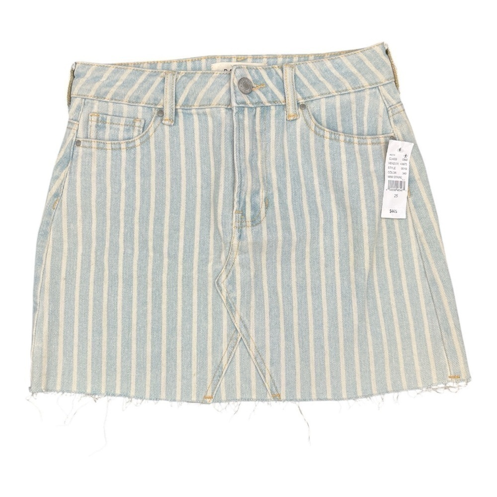 PacSun Blue and White Striped Mini Skirt 25”
